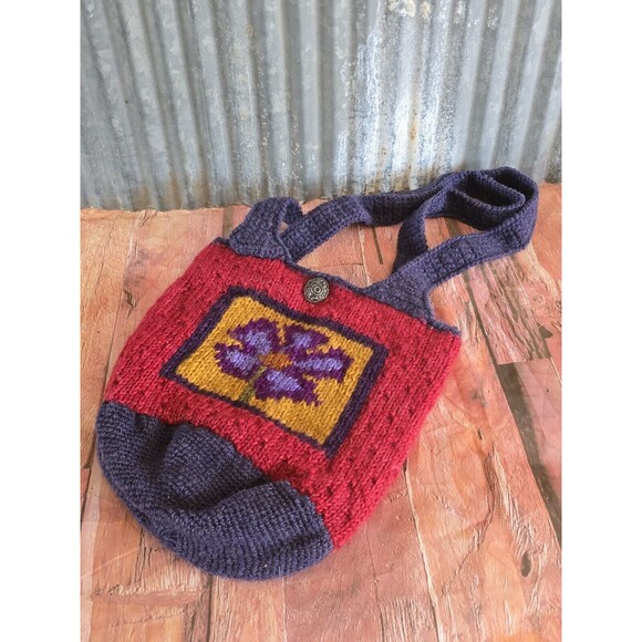 Newari Icelandic Designs Wool Munk Bag Boho Shoulder Bag - Picture 1 of 4